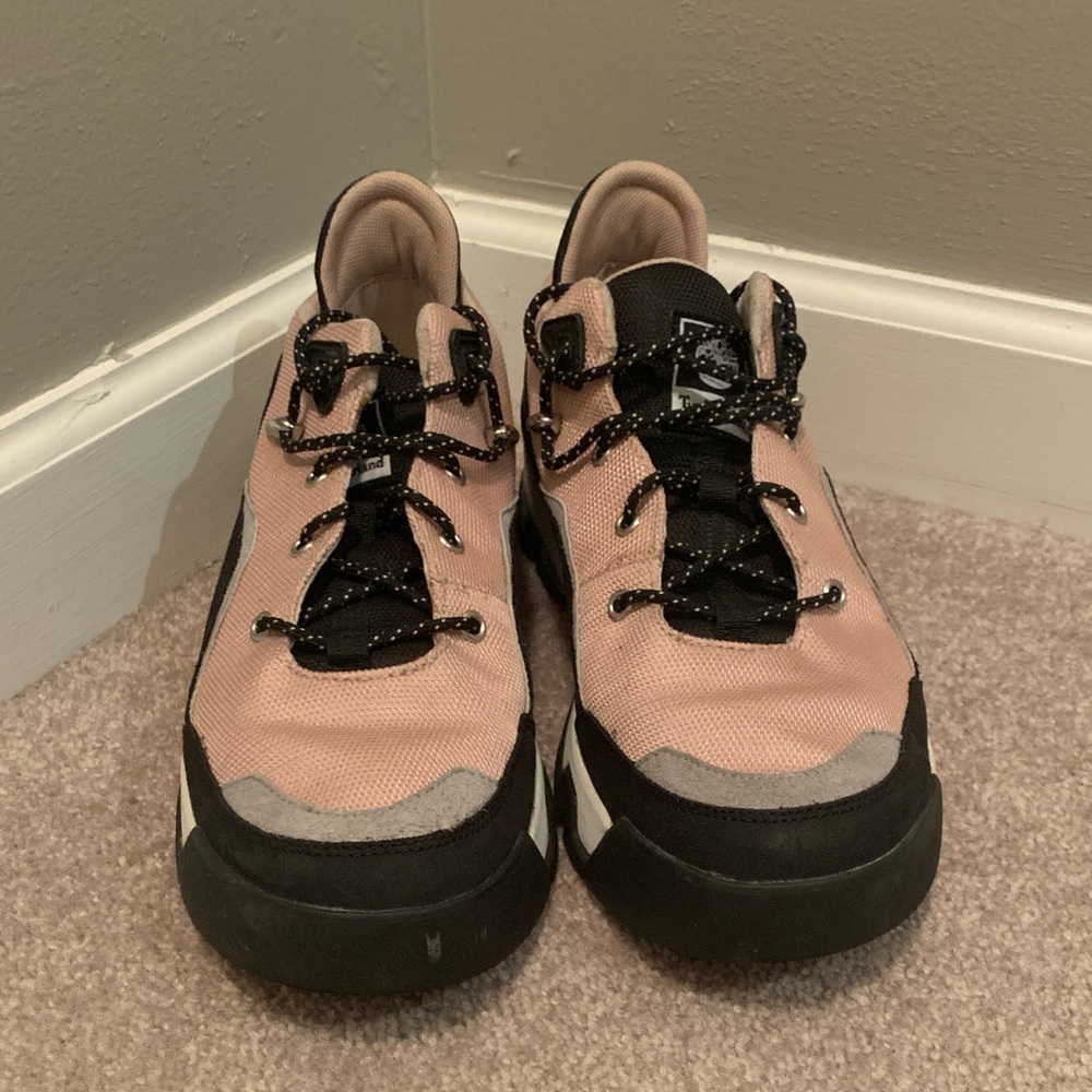 Timberland Pink and Black Lace-Up Shoes
